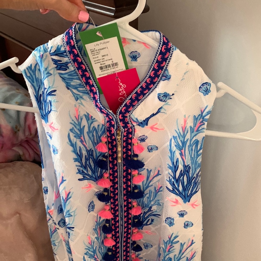 Lilly Pulitzer Jane Shift Dress, “Seaspray Gray Off Shore”, Size 0, NWT🐬🐚🤍